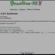 Java Practice It 3 21 FourScore String Basics