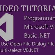 Open File Dialog Multi Select Tutorial Open File Dialog VB Net