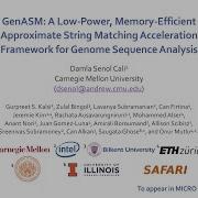 GenASM Accelerating Approximate String Matching In Genomics ARM Summit 20 Short Talk