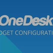 OneDesk Widget Configuration
