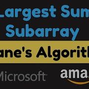Kadane S Algorithm Maximum Sum Subarray Largest Sum Contiguous Subarray Problem Leetcode 53