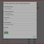PHP Ajax Update MySQL Data Through Bootstrap Modal