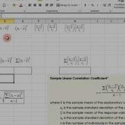 Scatter Plot And Correlation Coefficient EXCEL