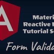 How To Validate Angular Material Reactive Form