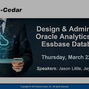 Design And Administrate Oracle Analytics Cloud Essbase Databases