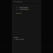 Capitalize Method In Python