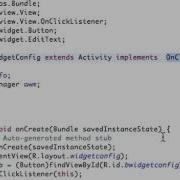 Android Application Development Tutorial 165 Setting Up Widget Configuration Class