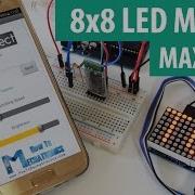 8x8 LED Matrix MAX7219 Tutorial With Scrolling Text Android Control Via Bluetooth