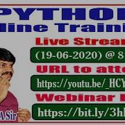 PYTHON Online Training Live Stream 1 By Mr DURGA Sir