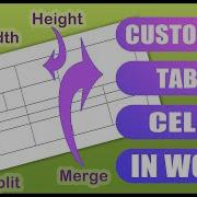 Change The Size Height Width Split And Merge TABLE CELLS In WORD