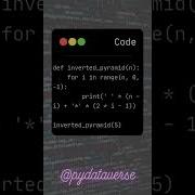 Inverted Pyramid Pattern Printing In Python Coding Python Tips