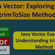 Java Vector Exploring The TrimToSize Method Java Collection Framework