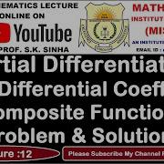 Partial Differentiation Total Differential Coefficient Composite Function Problem Solution