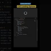 Create A CSS Loading Spinner In 30 Seconds Easy Tutorial Shorts Spinner Cssloader Htmlcss