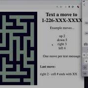Maze Game Controlled Via SMS Messages