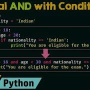 Logical AND With Conditionals In Python