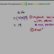 Evaluating Variable Expressions