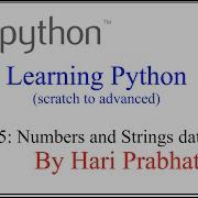 Python Programming Part 5 Numbers And Strings Data Types