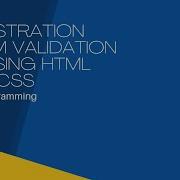 Validate HTML5 Form Without JavaScript Validate With CSS HTML