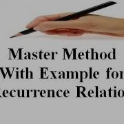 Master Method With Example For Recurrence Relation