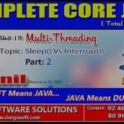 Core Java Multi Threading Sleep Vs Interrupt Part 2