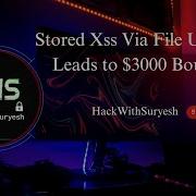 Stored Xss Via File Upload Leads To 3000 Bounty Bug Bugbounty Xss Fileupload Hackwithsuryesh