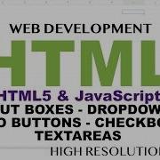 HTML Input Dropdown Checkbox Radio HTML5 JavaScript Part 2