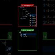 Junior Vs Senior Developer Programming Html Javascript Webdevelopment Html5 Webdesign Css3