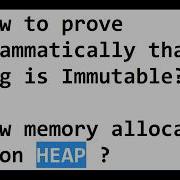 String Is Immutable