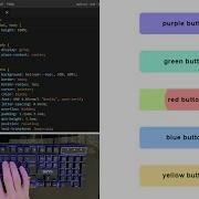 ASMR Programming Rainbow Button Animations Hover Effects Using Html CSS No Talking