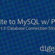 Write To A MySQL Table Using A PHP Form Part 3 Database Connection String