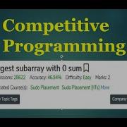 Largest Subarray With 0 Sum Hashing Competitive Programming