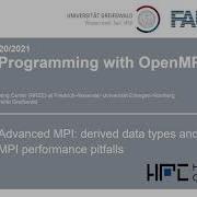 Parallel Programming 2020 Lecture 11 MPI Data Types Virtual Topologies And Performance Pitfalls