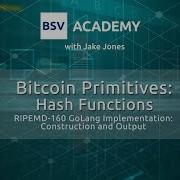 RIPEMD 160 GoLang Implementation Construction And Output Bitcoin Primitives Hash Functions