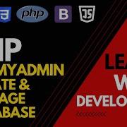 Create Manage Database PHPMYADMIN With Detail Import Export Database
