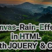 Rain Effect In HTML With JQUERY CSS