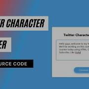 Twitter Character Counter Or Limiter
