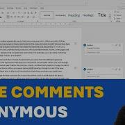 Как сделать комментарии анонимными в Microsoft Word Удалить имя из комментариев