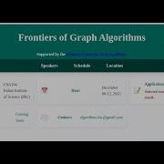Frontiers Of Graph Algorithms Day 4 11th Dec 2025