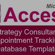 Microsoft Access Strategy Consultant Appointment Tracking Database Template