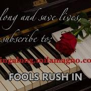 Fools Rush In Tutorial With Lyrics