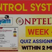 Control Systems Week 4 Quiz Answers Solutions 2023 NPTEL 2023 SWAYAM 2023