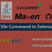 GetTitle Command In Selenium Selenium WebDriver Commands StudentBuzz