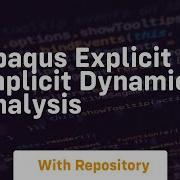 Abaqus Explicit Implicit Dynamic Analysis