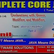 Core Java Declarations With Access Modifiers And Modifiers Abstract Modifier Part 2