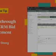 A Walk Through Of The CRM Bid Management App Qrew Tip