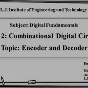 Unit 2 Lecture 10 Combinational Digital Circuits Encoders And Decoders Priority Encoder