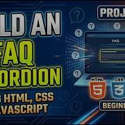 Build A Modern Dark Mode FAQ Accordion Using HTML CSS JavaScript Project 06 Faqaccordion
