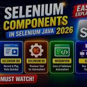 11 Различные компоненты в Selenium Selenium Java 2026