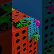Infinite Dice Loop With Racing Car Satisfying 3D Animation